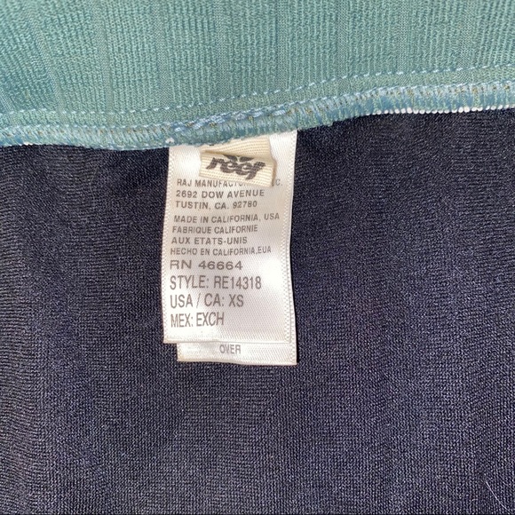 Reef Sage Green Ribbed High-Waisted Bikini Bottoms - Picture 3 of 3